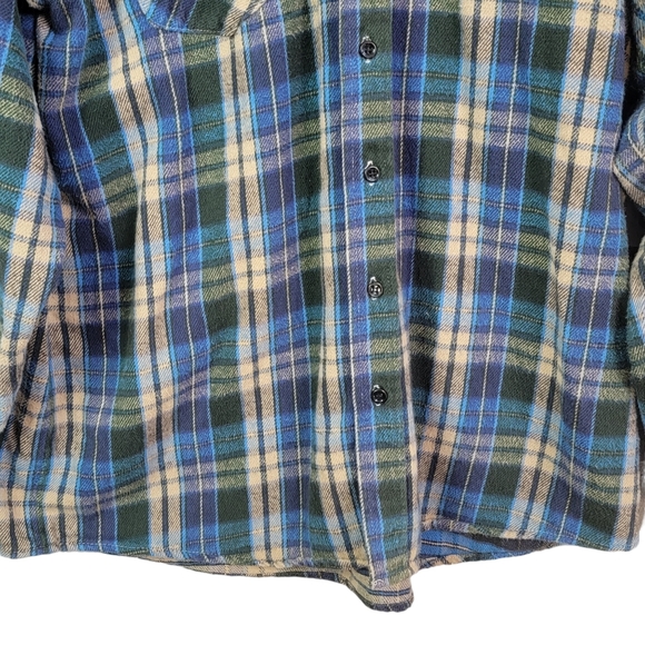 OshKosh B'Gosh Vintage Heavy Thick Fall Winter Button Down Flannel Shirt XLT - Picture 7 of 13